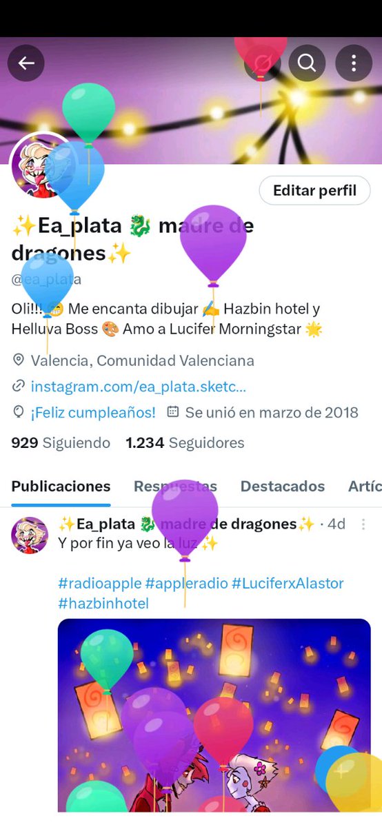 ea_plata's tweet photo. Globitos para miiiiiiiiii 🎈🎈🎈🎈🎈
🎉🎉🎉🎉🎉 https://t.co/L3Y5alRXFq