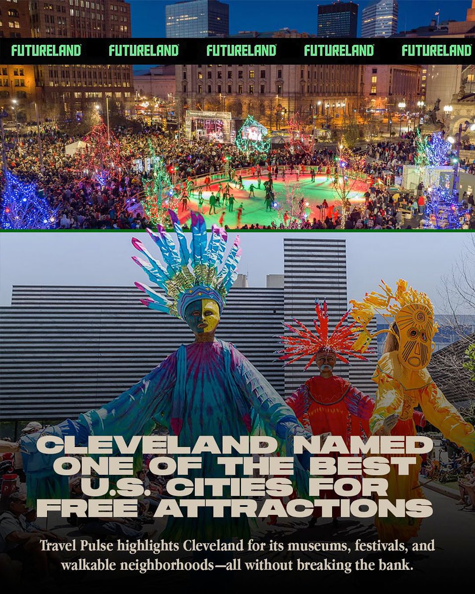 Cleveland just got named one of the top U.S. cities for free attractions 💰 

From world-class museums to lakefront views and live performances, there’s so much to explore without spending a dime.

What’s your favorite free attraction in the city? 👇

(THREAD)