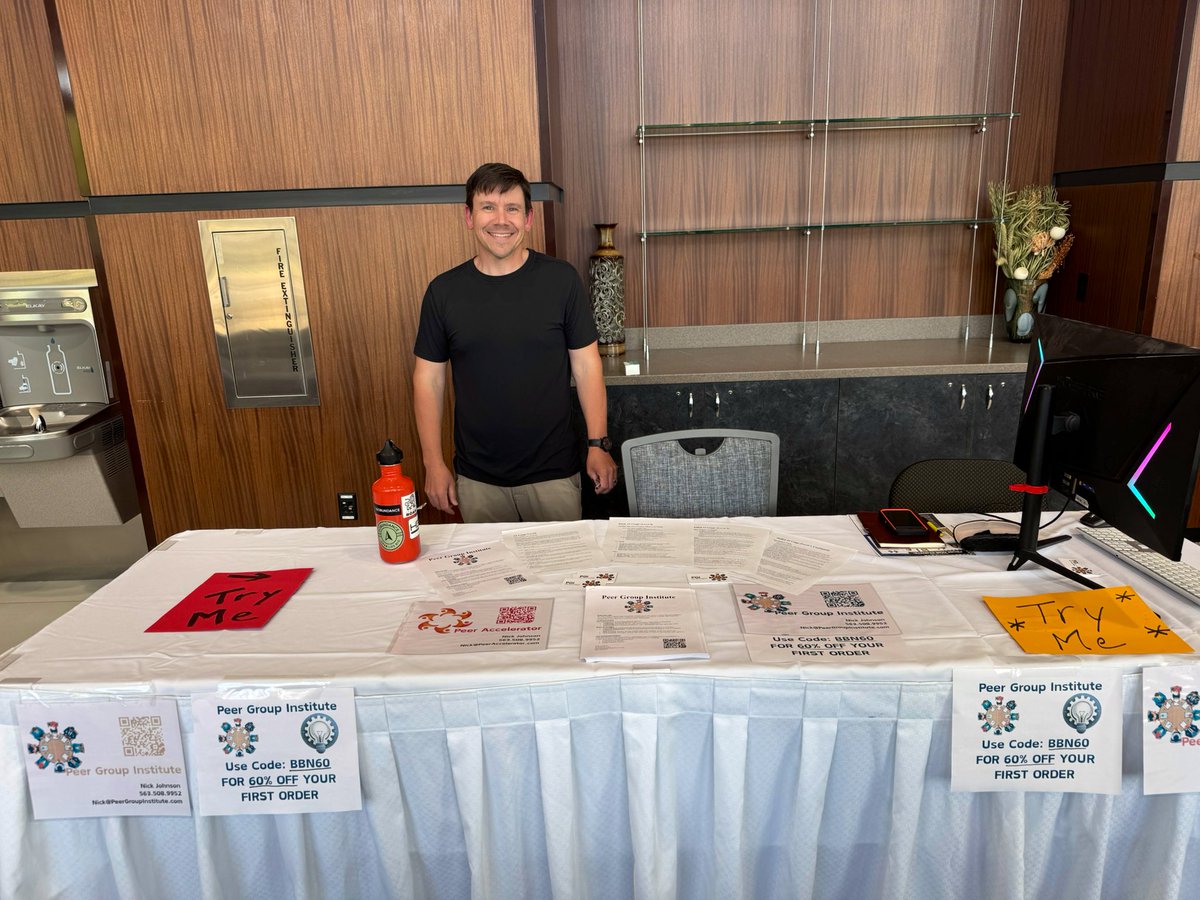 focusotter's tweet photo. Im in mf Bettendorf, Iowa attending a local small business event. 

AI has BARELY hit the market here. 

So you can probably guess how mind blown I was to not only see a guy using it, but also having @theo’s t3chat listed. 

“I purposefully listed it first—it’s $8 and it does it all.” he said.