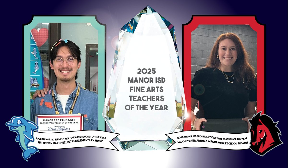 🎉 Huge congratulations to our very own Mr. Martinez for being named Manor ISD’s 2025 Elementary Fine Arts Teacher of the Year! 🏆🎨 Your passion, creativity, and dedication inspire our students every day. We are SO proud! 💙
