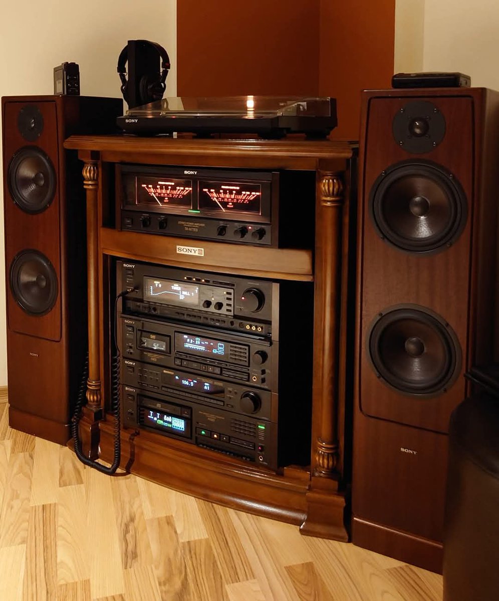 SONYの海外モデルかな、重厚感半端ないカッチョいいシステムだ⭐⭐⭐