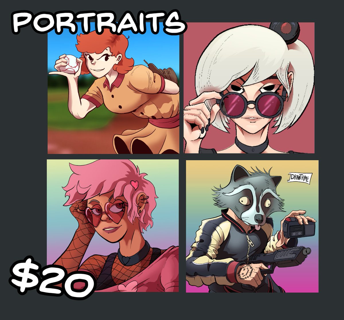 Drawthyme's tweet image. Anyway, for real this time, no funnies, my commissions are VERY OPEN!
Here is everything i offer;
emotes- $15
Portraits- $20
Single character render- $50 for bust, $80 full body
Full character +background - $100

My print shops open too I have ultrakill, risk of rain, and dota :3