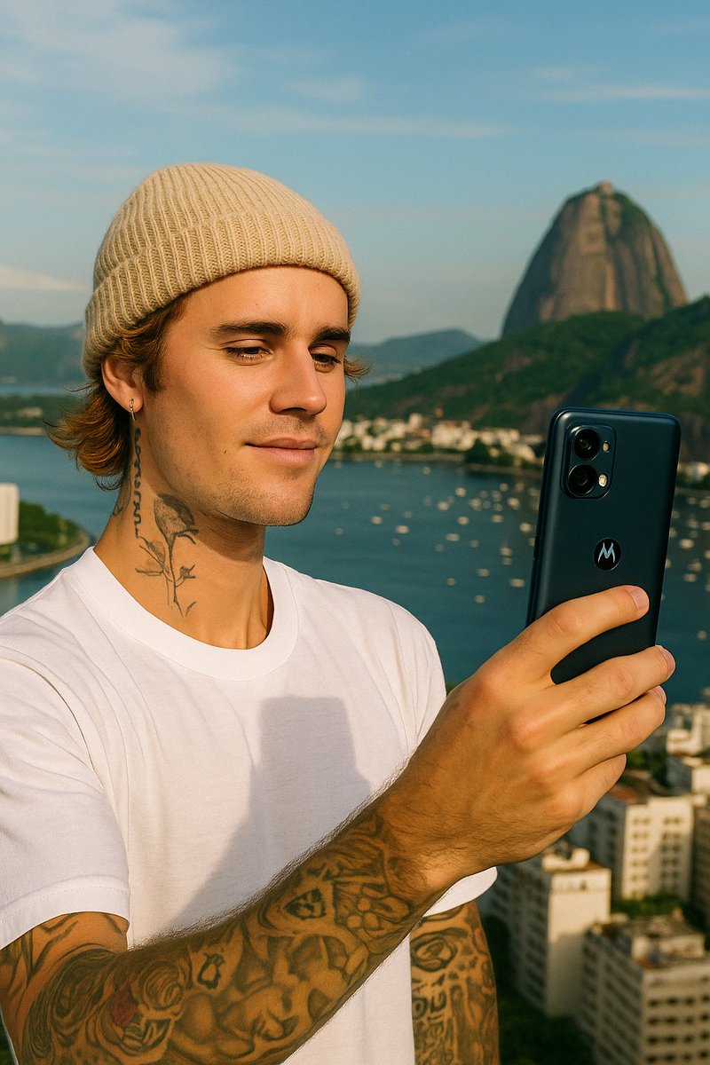 Em meio a tantas polêmicas o homem foi visto usando um Motorola em terras brasileiras! O Bloguinho está até pensando em voltar