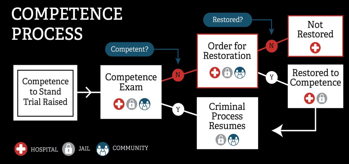 RGoyl's tweet photo. @Jessy16605668 @Flynn2022 So he's now stuck in the loop at the end of this graphic.
But what was he going to trial for in the first place, before they determined "competence"? His audio was out on his last videos, so it's like he's been memoryholed. https://t.co/oF0no0NTzO