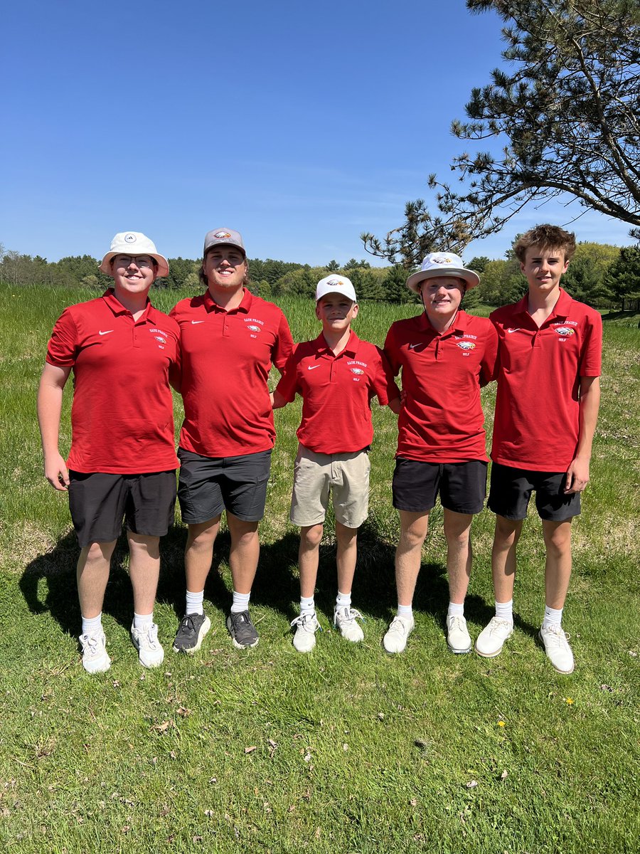It turned out to be a pretty nice day for our Badger Conference Small tournament at Wild Rock today! The guys battled hard and finished in 4th place. Next up…..we host WIAA Regionals at LWCC on Tuesday!