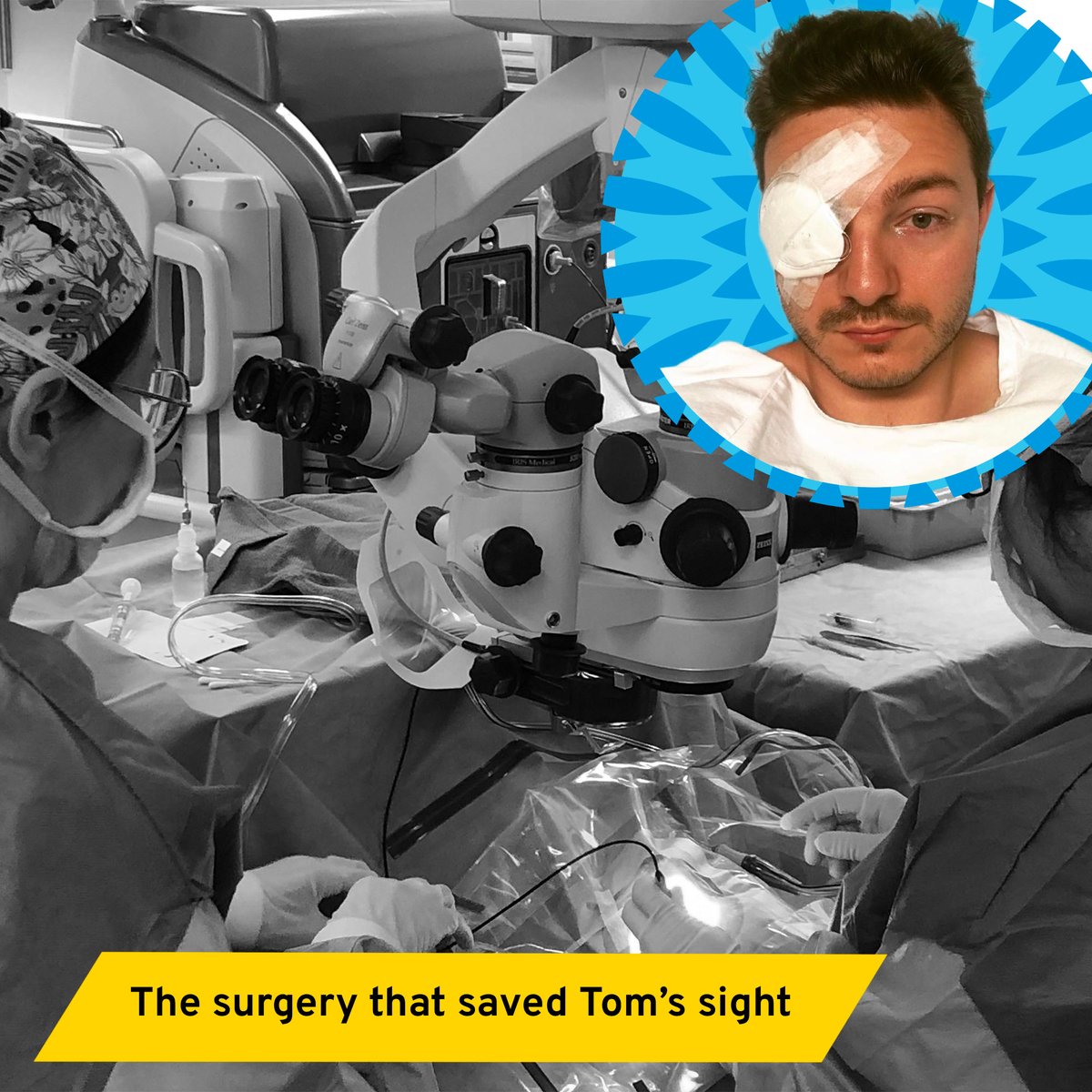 📖 Part 2 of Tom’s story: The surgery that saved his sight 👁️. At 34, with a family &amp; full-time job, Tom faced over a dozen eye procedures. Thanks to Sydney Eye Hospital he’s fighting back.

⏳ Stay tuned for more of his inspiring journey!

#SupportSight #EyeCareMatters
