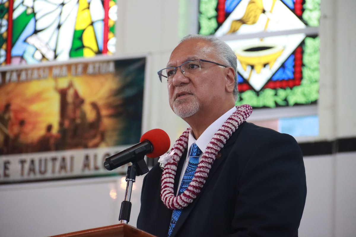 governorpula's tweet photo. Kicked off #NationalPublicWorksWeek at a special service in Aua at #CCCAS. Proud to honor our ASG DPW team — the backbone of progress in #AmericanSamoa 

People. Purpose. Presence.

You may be unseen, but you're never unimportant.
#PublicWorks https://t.co/kgz6jEdjNA