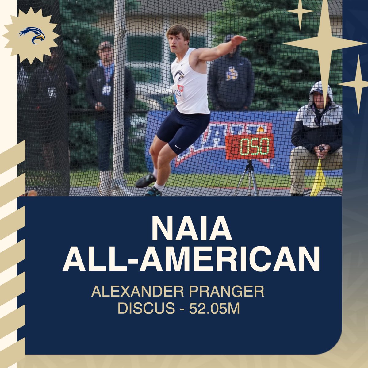🇺🇸🚨🚨ALL-AMERICAN ALERT🚨🚨🇺🇸

Men’s discus

Freshman Alex Pranger throws a 52.05m to get 4th place and his first <a href="/NAIA/">NAIA</a> All-American honor!

#CUNats25
