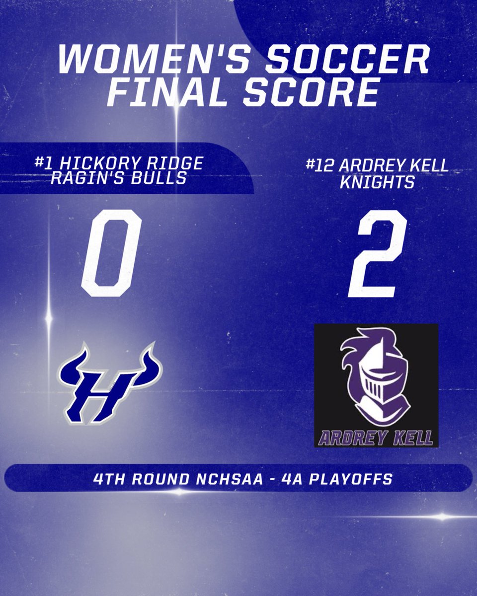 HRHS Women’s Soccer (@hrhswsoc) on Twitter photo 🚨Final🚨
Fourth Round:
Bulls season ends in round four of the <a href="/NCHSAA/">NCHSAA</a> playoffs.
#HornsUp 🤘#TeamOverSelf
<a href="/hrhsbulls/">Hickory Ridge Ragin’ Bulls 🤘🏻</a> <a href="/HRHSBoosters/">HRHS Boosters 🐮💙🤘🏼</a> <a href="/Gm4Sports/">Greater Metro 4 Conference</a> <a href="/CJemalHorton/">C. Jemal Horton</a> <a href="/NickStevensHSOT/">Nick Stevens | HighSchoolOT</a> 🚨Final🚨
Fourth Round:
Bulls season ends in round four of the <a href="/NCHSAA/">NCHSAA</a> playoffs.
#HornsUp 🤘#TeamOverSelf
<a href="/hrhsbulls/">Hickory Ridge Ragin’ Bulls 🤘🏻</a> <a href="/HRHSBoosters/">HRHS Boosters 🐮💙🤘🏼</a> <a href="/Gm4Sports/">Greater Metro 4 Conference</a> <a href="/CJemalHorton/">C. Jemal Horton</a> <a href="/NickStevensHSOT/">Nick Stevens | HighSchoolOT</a>