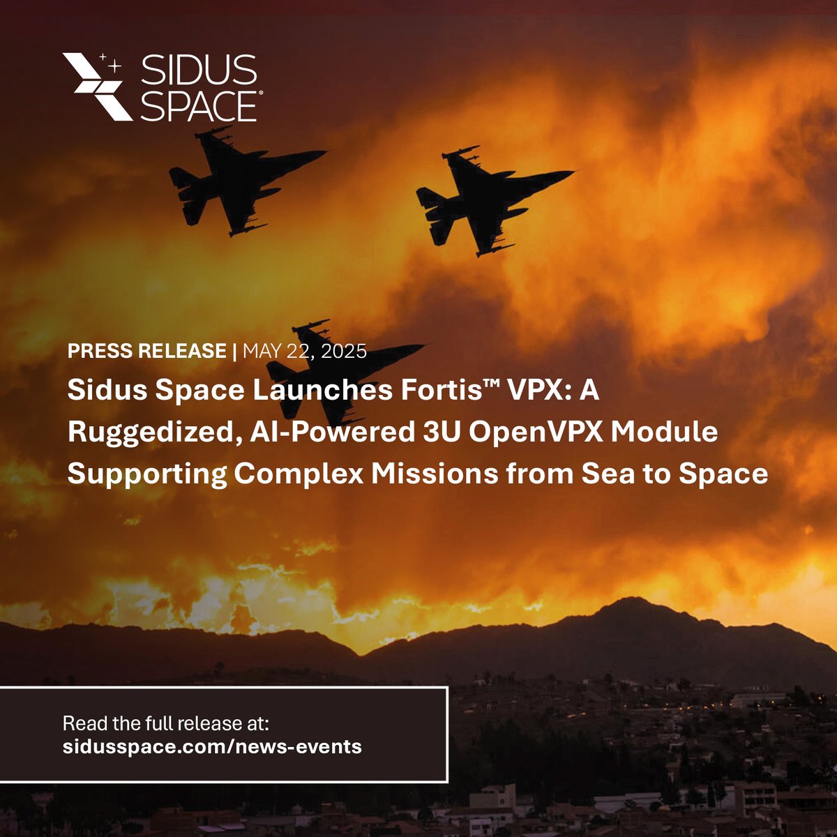 Sidus Space (@sidusspace) on Twitter photo Introducing Fortis™ VPX:  Built to adapt. Designed to deliver. Ready for any domain™.
Explore configuration options designed to meet your mission’s requirements: brnw.ch/21wSRxH
$SIDU #SidusSpace #FeatherEdge #EdgeAI #FortisVPX #SOSA #SidusNews #OpenVPX Introducing Fortis™ VPX:  Built to adapt. Designed to deliver. Ready for any domain™.
Explore configuration options designed to meet your mission’s requirements: brnw.ch/21wSRxH
$SIDU #SidusSpace #FeatherEdge #EdgeAI #FortisVPX #SOSA #SidusNews #OpenVPX