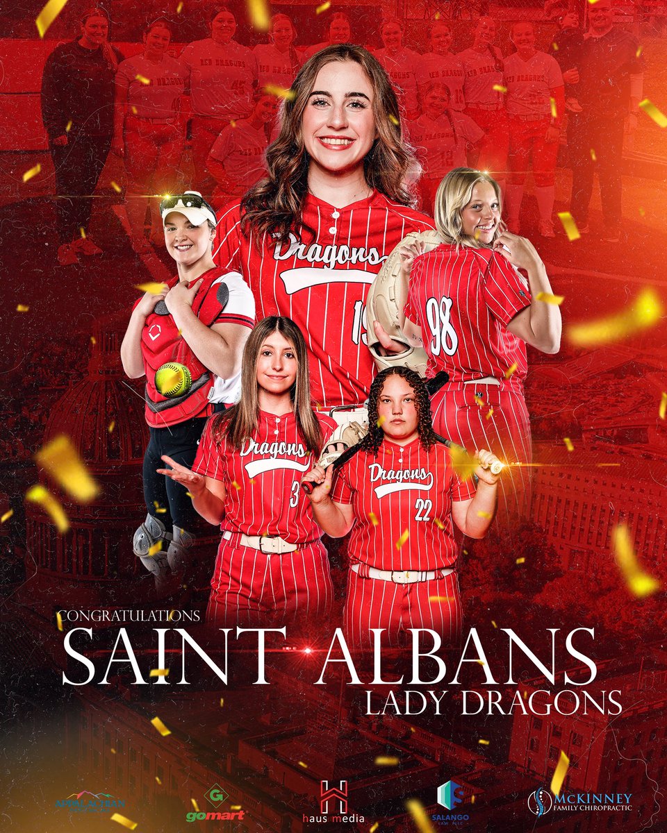 haus media (@haus_media) on Twitter photo STATEBOUND 🥎🔥
2025 The St. Albans Lady Dragons are headed to the State Tournament!
Sponsored by: Appalachian Medical LLC, <a href="/GoMartStores/">GoMart Stores</a>, <a href="/salangolaw/">Salango Law, PLLC</a> & McKinney Family Chiropractic #WVPrepsb
Design Work from my guy: <a href="/RedMamba_/">RedMamba</a> STATEBOUND 🥎🔥
2025 The St. Albans Lady Dragons are headed to the State Tournament!
Sponsored by: Appalachian Medical LLC, <a href="/GoMartStores/">GoMart Stores</a>, <a href="/salangolaw/">Salango Law, PLLC</a> & McKinney Family Chiropractic #WVPrepsb
Design Work from my guy: <a href="/RedMamba_/">RedMamba</a>