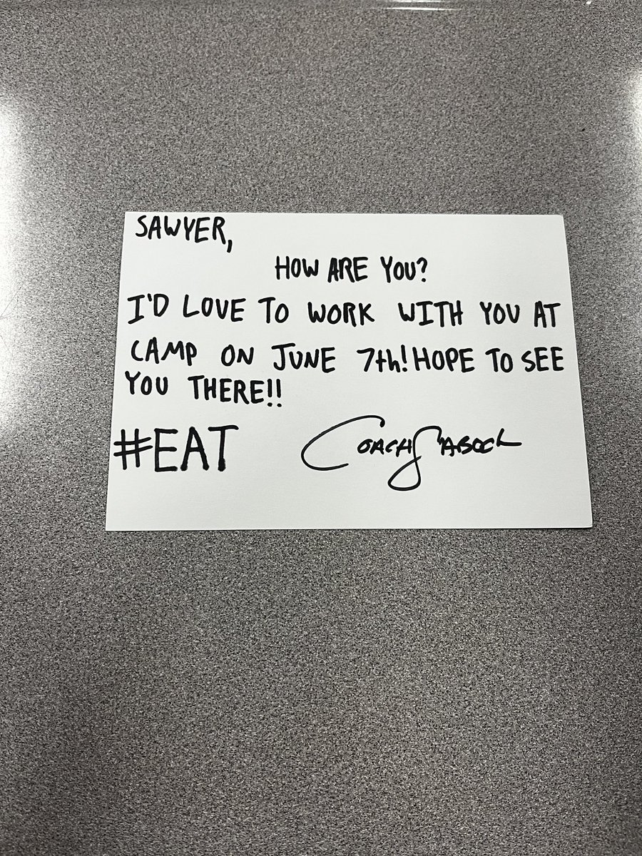 Sawyer Riffle (@sawyerriffle) on Twitter photo <a href="/WMU_Football/">Western Michigan Football</a> , Thanks for the mail! Can’t wait to compete in front of you guys in the next few weeks.
#EAT
<a href="/CoachPatGannon/">Pat Gannon</a> <a href="/WMU_Football/">Western Michigan Football</a> , Thanks for the mail! Can’t wait to compete in front of you guys in the next few weeks.
#EAT
<a href="/CoachPatGannon/">Pat Gannon</a>