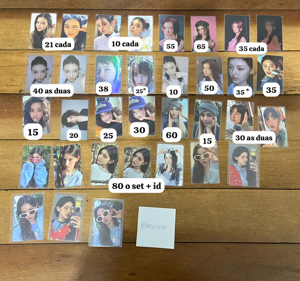 moyoyay's tweet image. VENDA VENDO DANIELLE NEWJEANS NJZ

•valor + frete 
• faço desconto
• mando video do card no pv
• reservo
• fbs em @moyoyay

APENAS L.E.V.E.M