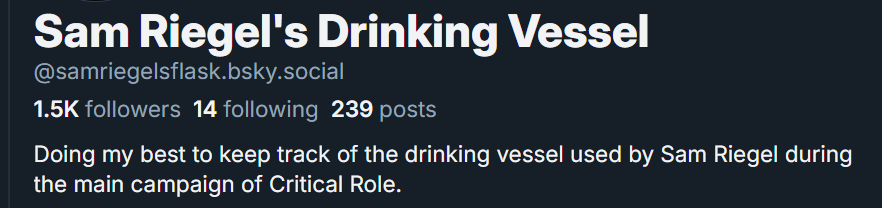 Sam Riegel's Drinking Vessel tweet media