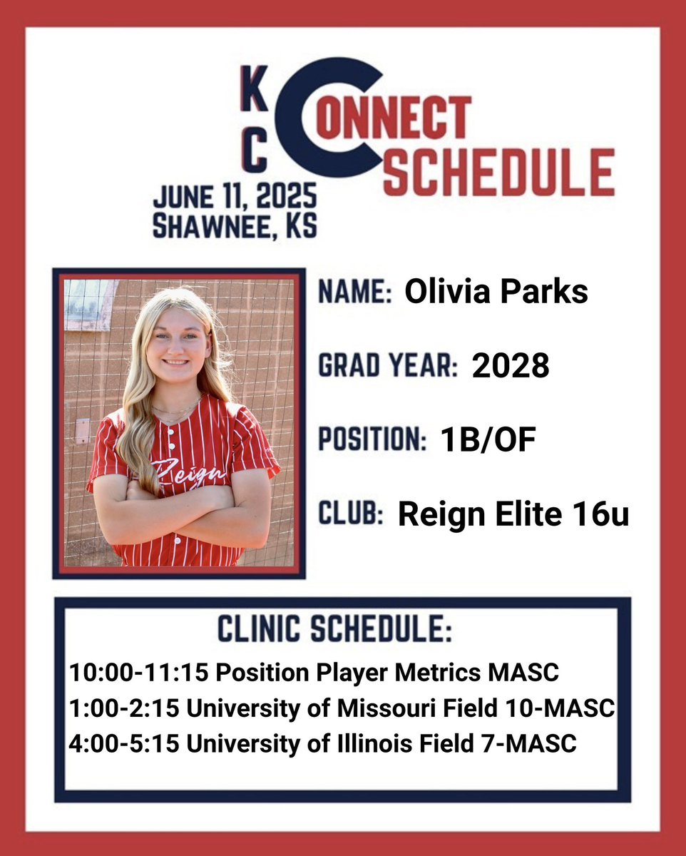 Olivia Parks (@oliviaparks2028) on Twitter photo Can’t wait for the <a href="/DDSBandEvents/">Diamond Direction</a> Connect camp this June! Super excited to catch up with some coaches and meet new ones ‼️🥎
<a href="/16uReignElite/">Reign Elite 16U</a> <a href="/LineDsoftball/">Line Drive Media</a> <a href="/D1Softball/">D1Softball</a> Can’t wait for the <a href="/DDSBandEvents/">Diamond Direction</a> Connect camp this June! Super excited to catch up with some coaches and meet new ones ‼️🥎
<a href="/16uReignElite/">Reign Elite 16U</a> <a href="/LineDsoftball/">Line Drive Media</a> <a href="/D1Softball/">D1Softball</a>