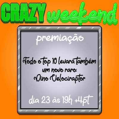 💡| Crazy Weekend - Fugindo da Extinção

- Fique por dentro da data + horário do evento que ficará aberto até domingo, valendo diversos prêmios confira abaixo:

<a href="/NossoIron/">Iron Hotel PT/BR</a>