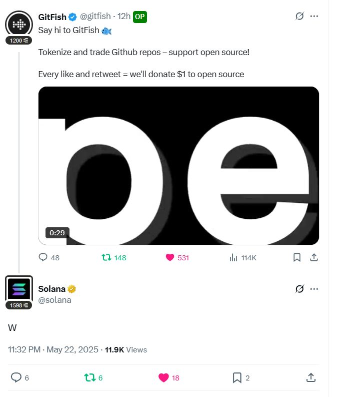 thiscleon's tweet photo. With @gitfish , you can tokenize and trade GitHub repos to support open source work.

$LINUX is the first token launched on @gitfish , don't miss it

https://t.co/BDBRfycrt1 https://t.co/kcJmFjjfBo