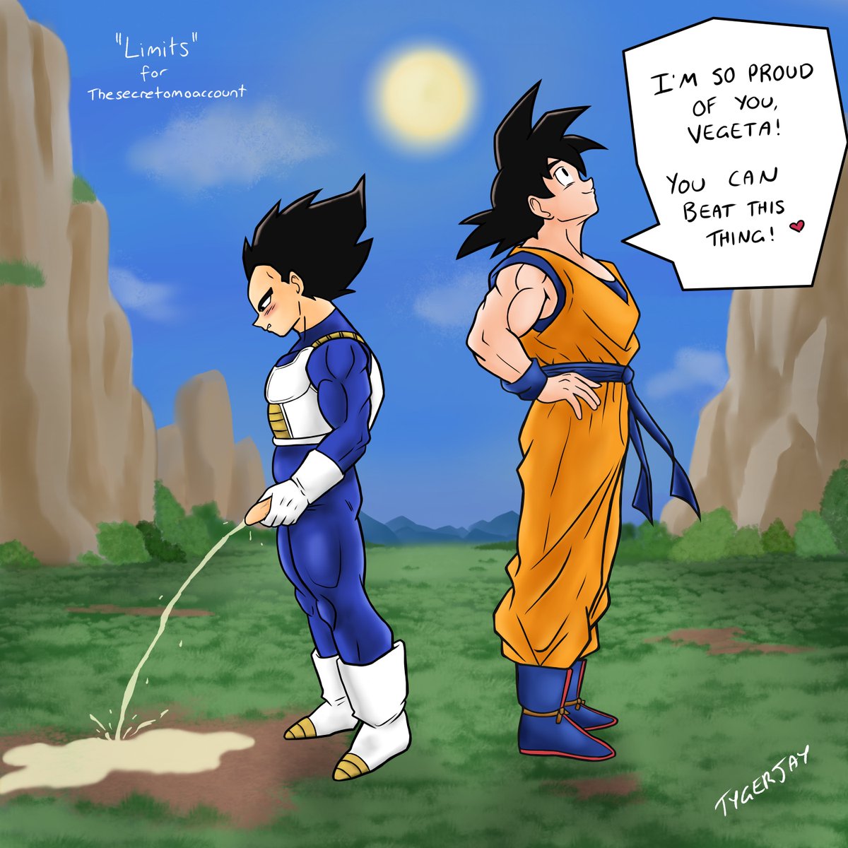 Vegetasgirl96 (@vegetasgirl96) on Twitter photo Eeep! I've been so excited to share this one.
Inspired by one of my favourite fics, "Limits" by <a href="/thesecretomoact/">thesecretomoaccount</a>
"...The Prince of Saiyans has a shy bladder..."
Congrats on finishing your masterpiece! It's been an absolute pleasure reading along 💙
archiveofourown.org/works/44124510… Eeep! I've been so excited to share this one.
Inspired by one of my favourite fics, "Limits" by <a href="/thesecretomoact/">thesecretomoaccount</a>
"...The Prince of Saiyans has a shy bladder..."
Congrats on finishing your masterpiece! It's been an absolute pleasure reading along 💙
archiveofourown.org/works/44124510…