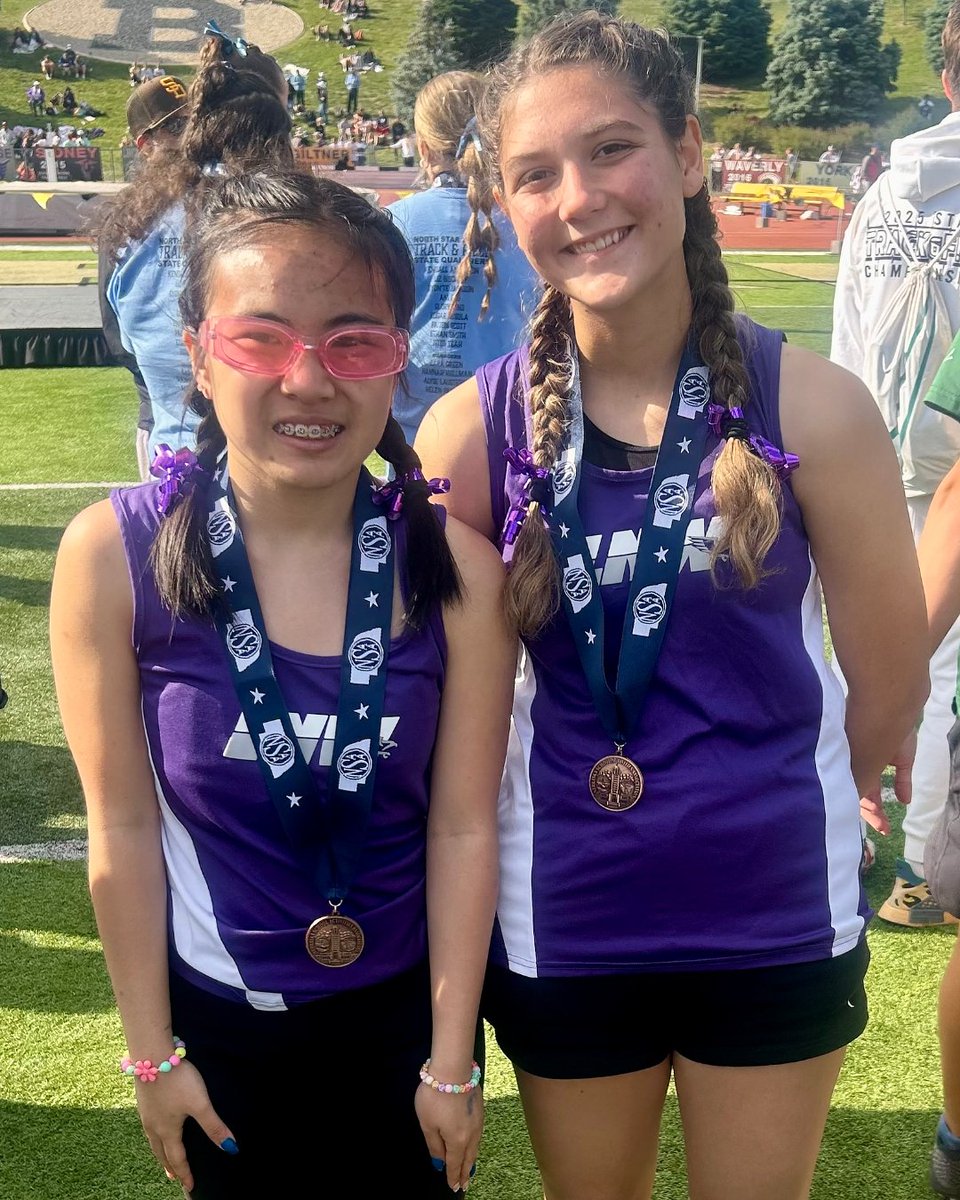 That’s a wrap on State Track &amp; Field for the Falcons! Medals in Boy’s High Jump, Girl’s Triple Jump and Unified Girl’s 100M Dash! Great day to be a Falcon!💜