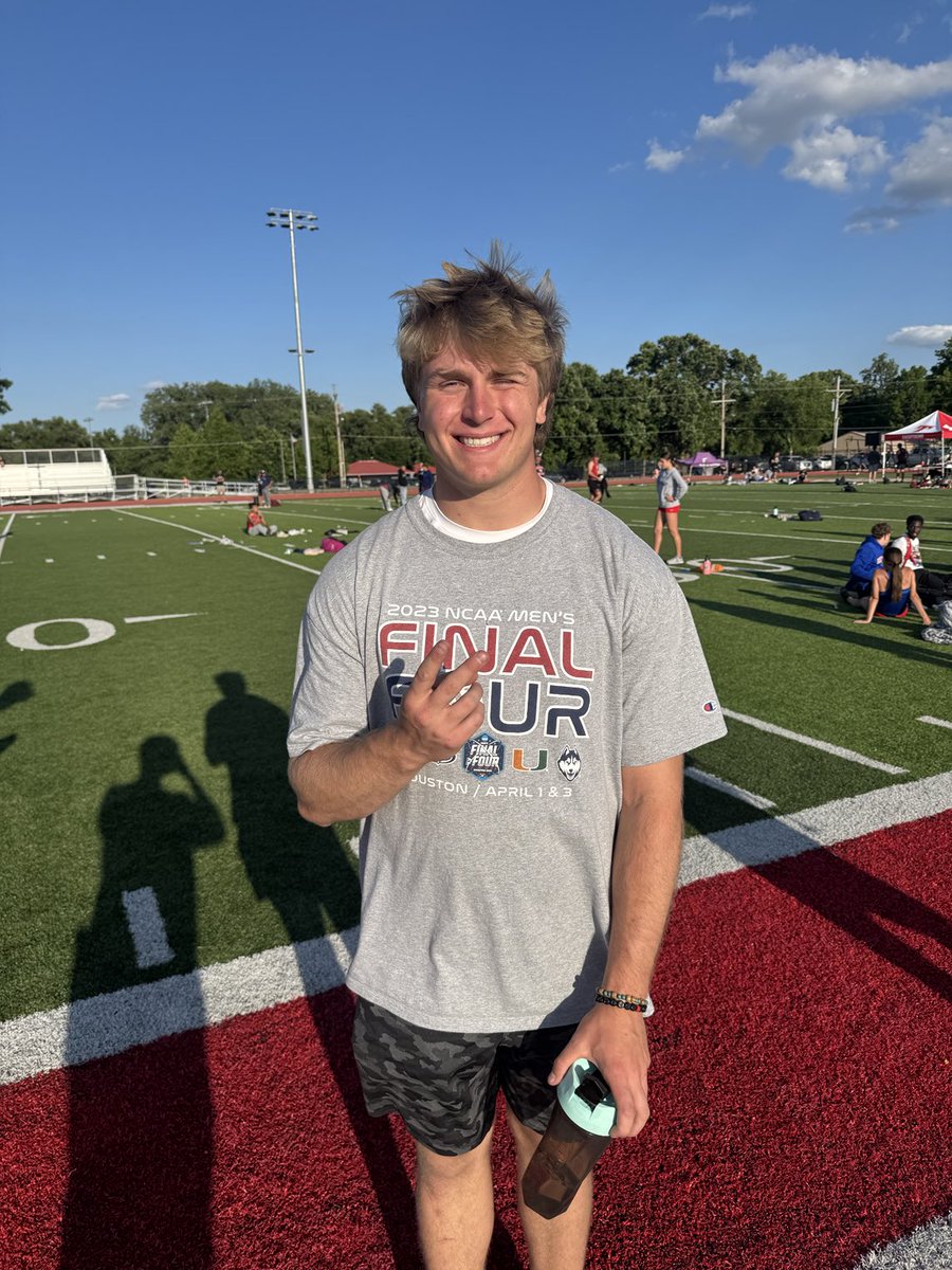 MiegeTrack's tweet image. What a day at regionals. Senior Finn Cusick got things off to a great start by taking second in the discus with a throw of 156-4. Punches his ticket to state next weekend in Wichita.