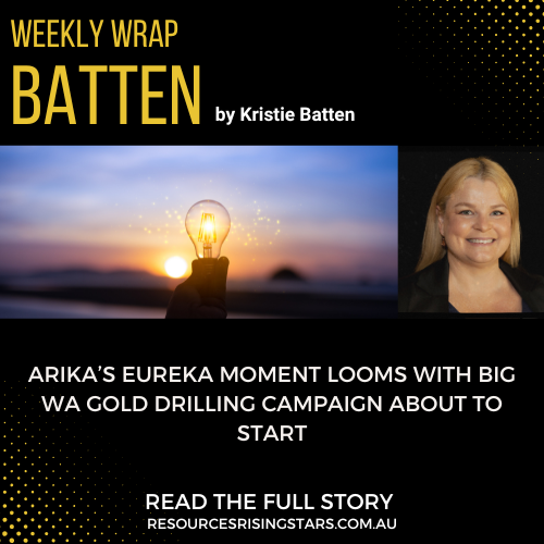 Emerging gold explorer Arika Resources is building towards a eureka moment at its two projects in Western Australia’s Goldfields. Read the latest column by mining journalist Kristie Batten here: ow.ly/eLf850VXsOi

#KristieBatten #Weeklywrap @KristieBatten $ARI #ARI