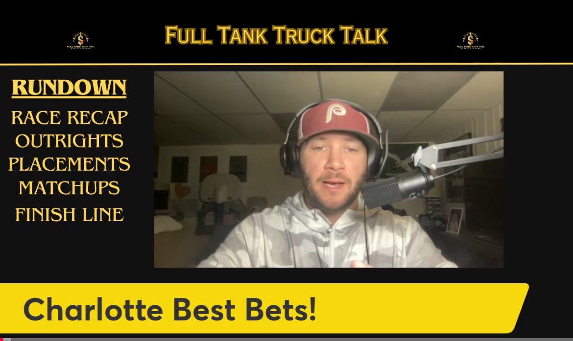 Full Tank With Phil (@fulltankphil) on Twitter photo I canāt possibly be the only one who wants to kick off a holiday weekend by gambling on Trucks right?
Breaking down <a href="/NASCAR_Trucks/">NASCAR CRAFTSMAN Trucks</a> at <a href="/CLTMotorSpdwy/">Charlotte Motor Speedway</a> for Friday night!
youtu.be/Yk_2BrULiM4?si⦠I canāt possibly be the only one who wants to kick off a holiday weekend by gambling on Trucks right?
Breaking down <a href="/NASCAR_Trucks/">NASCAR CRAFTSMAN Trucks</a> at <a href="/CLTMotorSpdwy/">Charlotte Motor Speedway</a> for Friday night!
youtu.be/Yk_2BrULiM4?siā¦