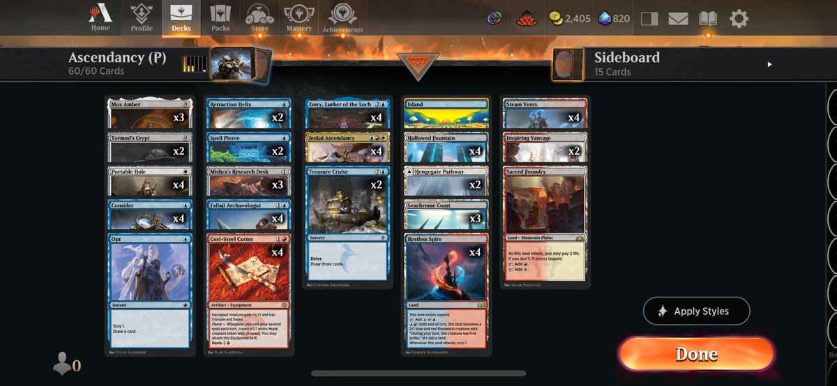 MothTCG's tweet image. Mythic with Cori-Steel Ascendancy in pioneer deck is very fun 

@fireshoes