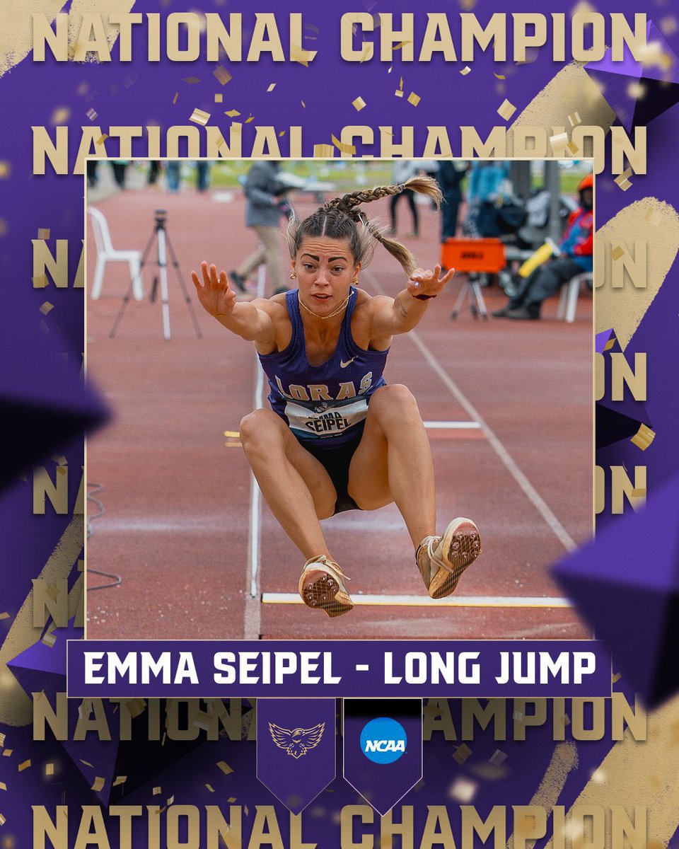 𝐒𝐇𝐄 𝐃𝐈𝐃 𝐈𝐓 𝐀𝐆𝐀𝐈𝐍🏆🪽

<a href="/eseipel1/">emma seipel</a> defended her indoor title with a 6.15 meter jump to grab her first outdoor title‼️

#GoDuhawks