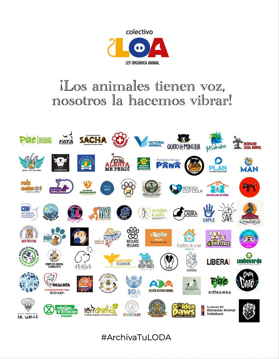 ¡Ya somos 19!
Y seguimos sumando, por los animales. 
Juntas y organizadas para exigir el archivo de LOPDA y luchar por una ley que garantice a TODOS los animales sus derechos y su dignidad.
#ArchivaTuLODA 
#ArchivaTuLOPDA