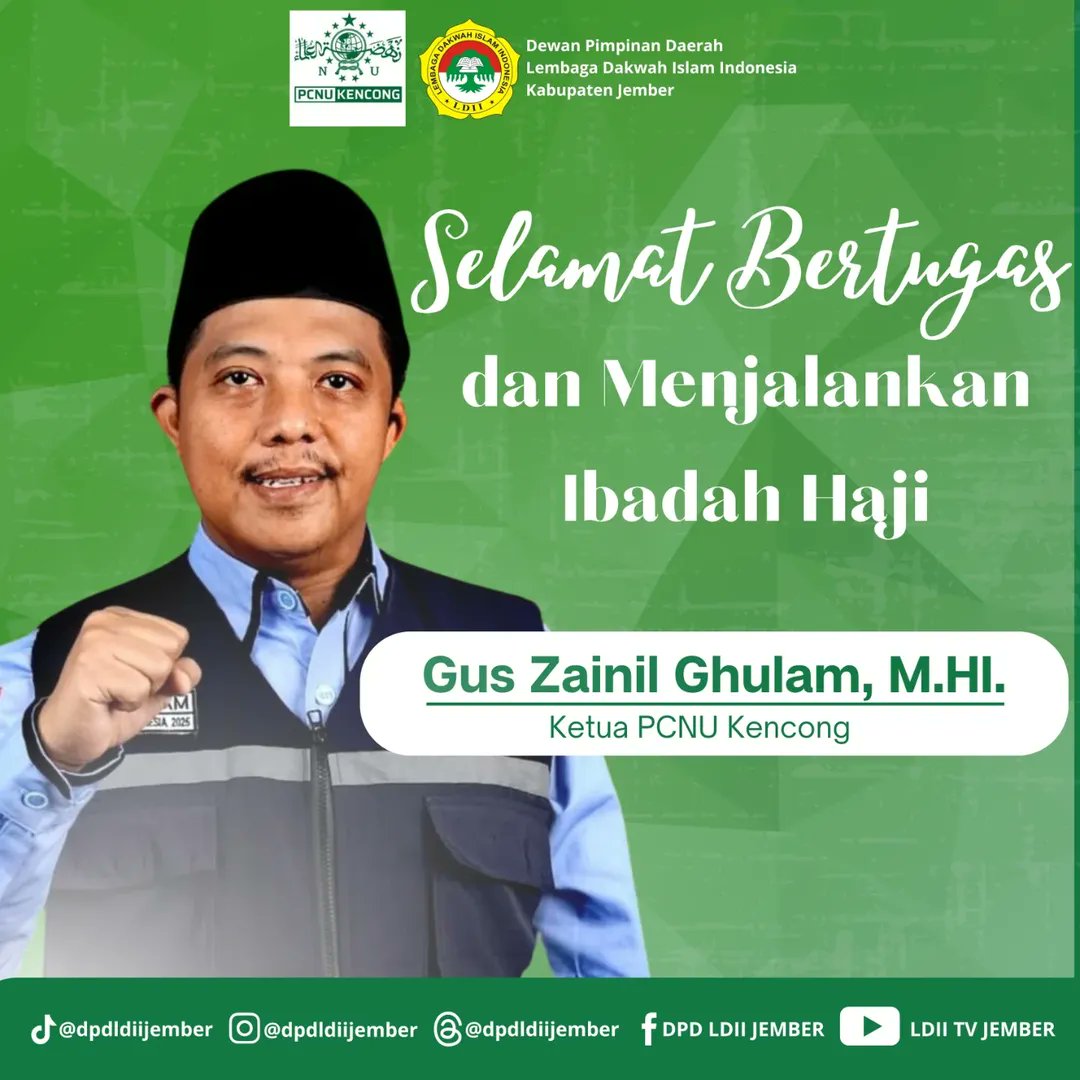 dpdldiijember's tweet photo. Keluarga Besar DPD LDII Kabupaten Jember mengucapkan Selamat Bertugas dan Menjalankan ibadah haji.

Semoga amanah yang diemban selalu diberi kelancaran dan kebarokahan. https://t.co/NhgYOauBaK