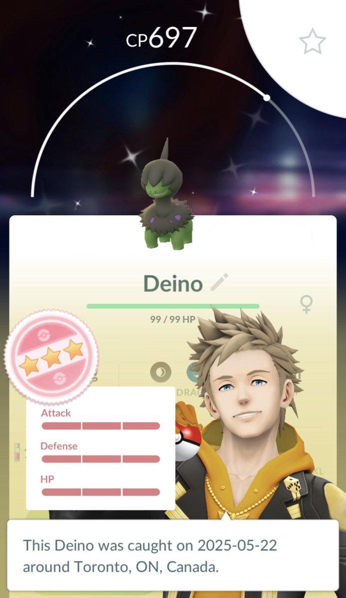OMG 🤯✨💯Deino✨💕🥳🎉🎊 #PokemonGO 
#PokemonGOApp #PokemonGOfriend
#PokemonGOShundo 
#ポケモンGOアプリ
#ポケモンGO Good night PoGo friends 🤗✌️🫶💛