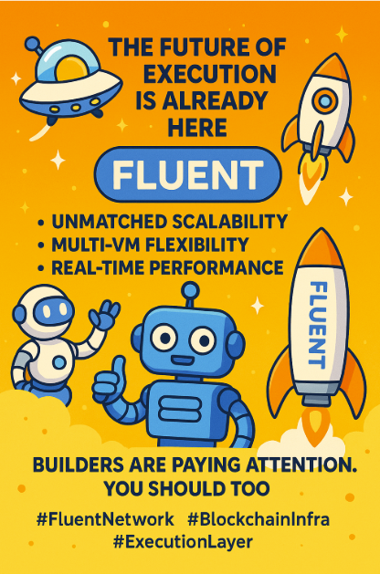 Paulpottackal1's tweet photo. The future of execution is already here, it’s called @Fluent
In a crowded field of L1s, Fluent stands apart with its blended execution environment, delivering:
 - Unmatched scalability
 - MultiVM flexibility
 - Realtime performance for realworld applications
#FluentNetwork #Web3 https://t.co/YtE54XOBrK