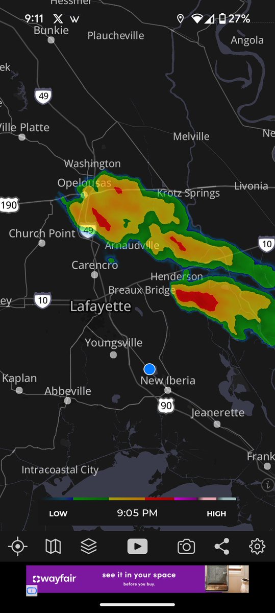 dondon44's tweet photo. Current radar &amp; my view thru the tree tops!! #lawx @robperillo https://t.co/g6rZzbUzc1