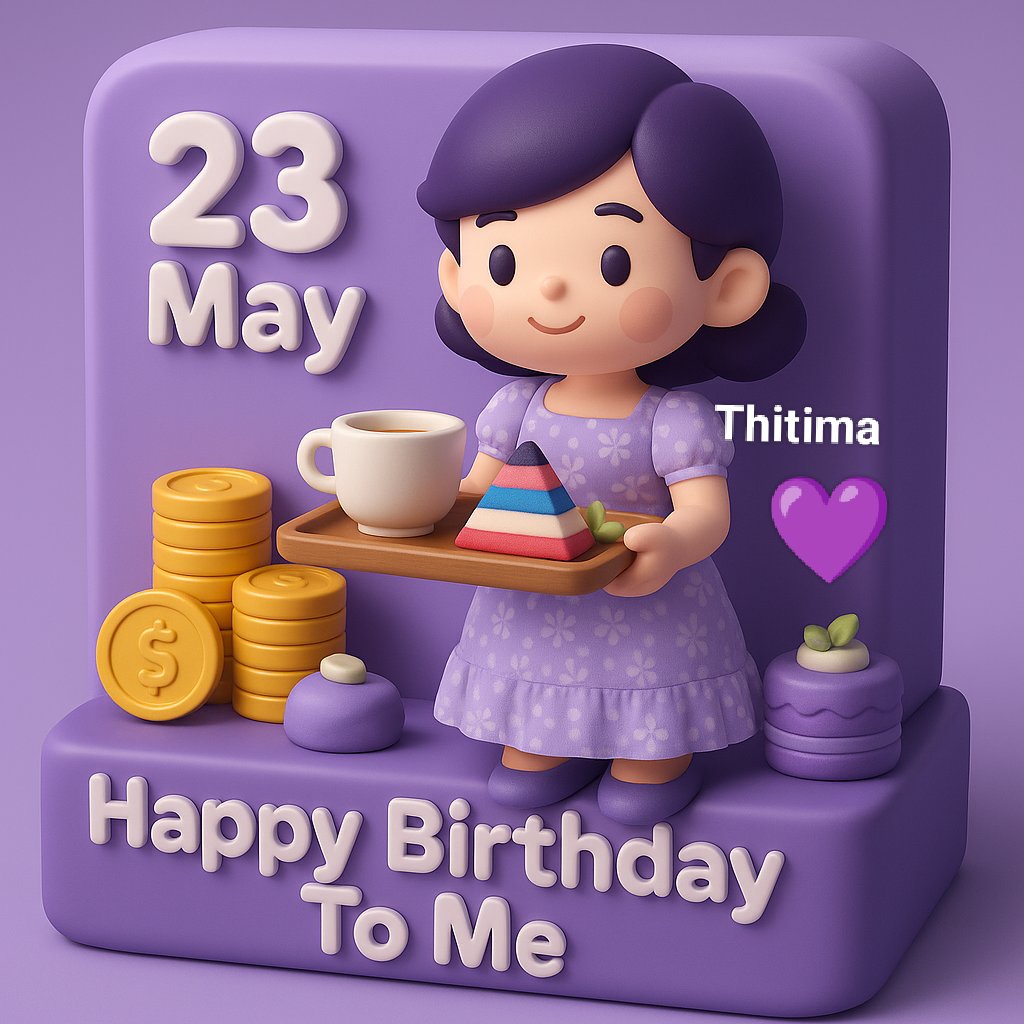 kathi2323's tweet photo. #HappyBirthDayMySelf
#สุขสันต์วันเกิดตัวเอง🎂🎂🎂🎂🎂🎂🎂
#41YearOld
#41ปีบริบรณ์
#Thitima41yearold
#23May2025
#เราเกิดมาเพื่อใช้ชีวิตให้มีความหมาย
#ความสุขของกะทิ
#ความสุขส่วนตัว
#ผู้หญิงสีม่วง💜💜💜💜💜💜💜
#ผู้หญิงโลกส่วนตัวสูง🌎🌎🌎🌎🌎🌎🌎 https://t.co/EV6Q8LgPNh
