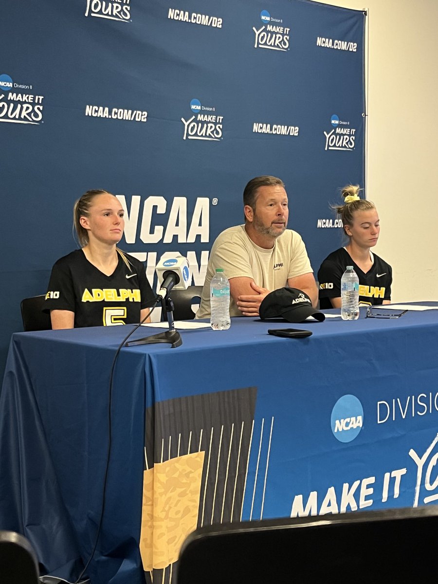 AdelphiAD's tweet image. A beautiful setting for a national semifinal game and another winning team press conference. So proud of how far this team has come this year!