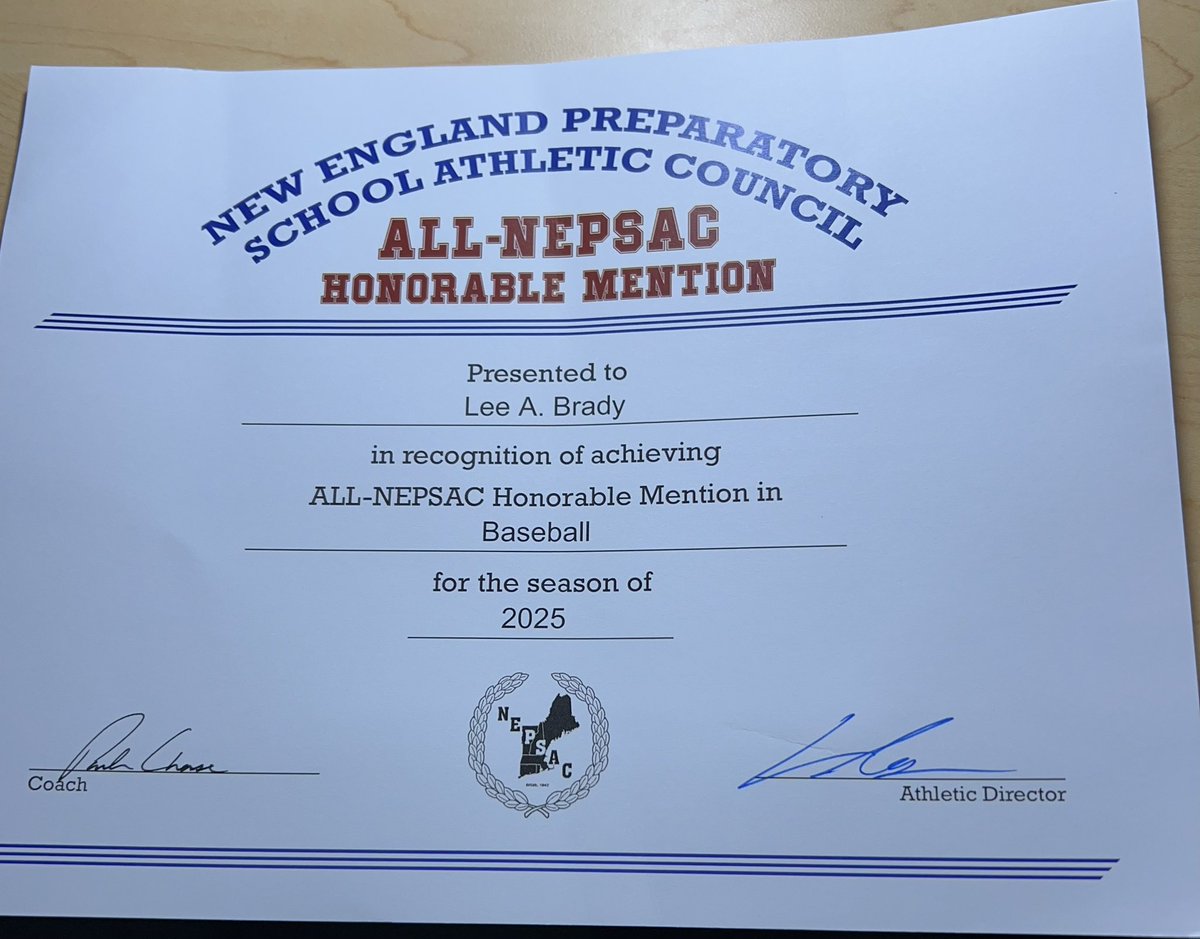 andersonbrady_'s tweet image. After a great year with a fantastic group of guys.
I am honored to be selected All-Nepsac and Lakes Region All-Star.
Season Stats:
AVG: .381
OBP: .485
HR: 1
Hits: 21
SB: 17
RBI: 15
OPS: .933