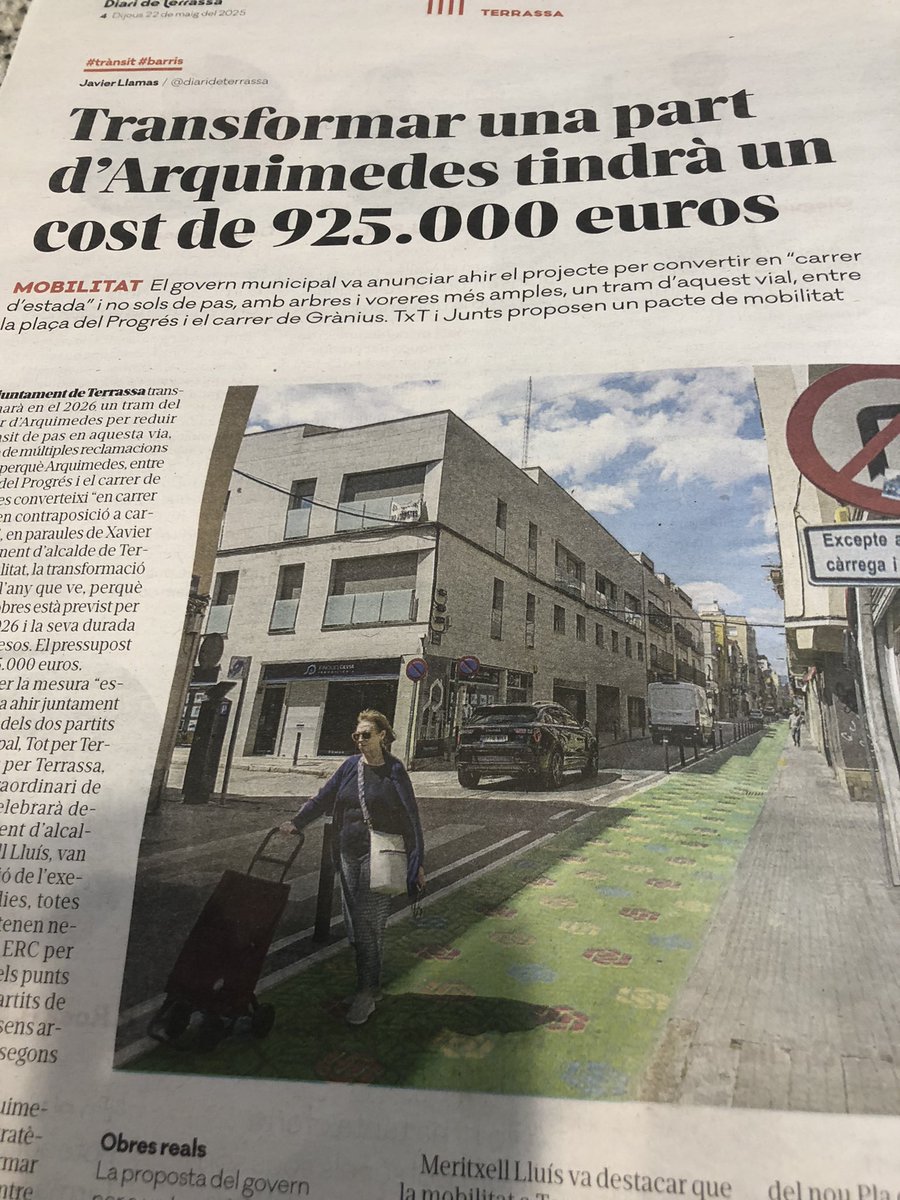 quemaqu's tweet photo. Gairebé 1M€ per a ampliar quatre voreres i plantar quatre arbres. Una actuació que no solucionarà el greu problema dels veïns (això o ho saben o són profundament imbècils).
El dineral q’ens costarà arreglar la ciutat quan aquesta tropa marxi, què?, a qui l’hi hem de cobrar? https://t.co/oj4okmRm4U