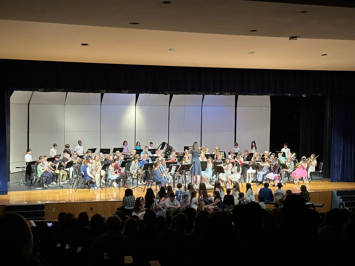 Congratulations to our 4th Grade Band &amp; Chorus on a great concert tonight! This was the first concert ever for the 4th grade band members and Miss Couch! 🎶