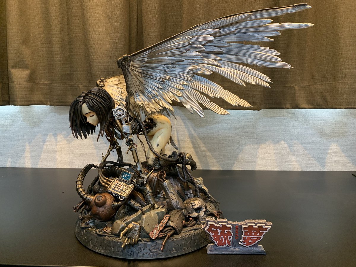 yuya_0629's tweet photo. PRIME1STUDIO様から
「銃夢 RUSTY ANGEL」到着！
想像より1.5倍くらい大きい！破損した身体のあまり見えない内部まで繊細に作られていて圧巻のひと言に尽きます…
#銃夢 #ガリィ #BATTLEANGEL #ALITA
#PRIME1STUDIO #prime1studio https://t.co/xopLFbunpx