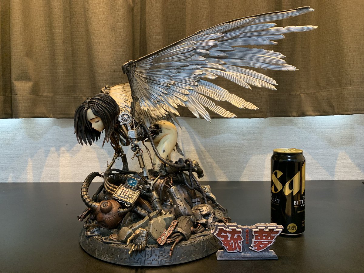 yuya_0629's tweet photo. PRIME1STUDIO様から
「銃夢 RUSTY ANGEL」到着！
想像より1.5倍くらい大きい！破損した身体のあまり見えない内部まで繊細に作られていて圧巻のひと言に尽きます…
#銃夢 #ガリィ #BATTLEANGEL #ALITA
#PRIME1STUDIO #prime1studio https://t.co/xopLFbunpx