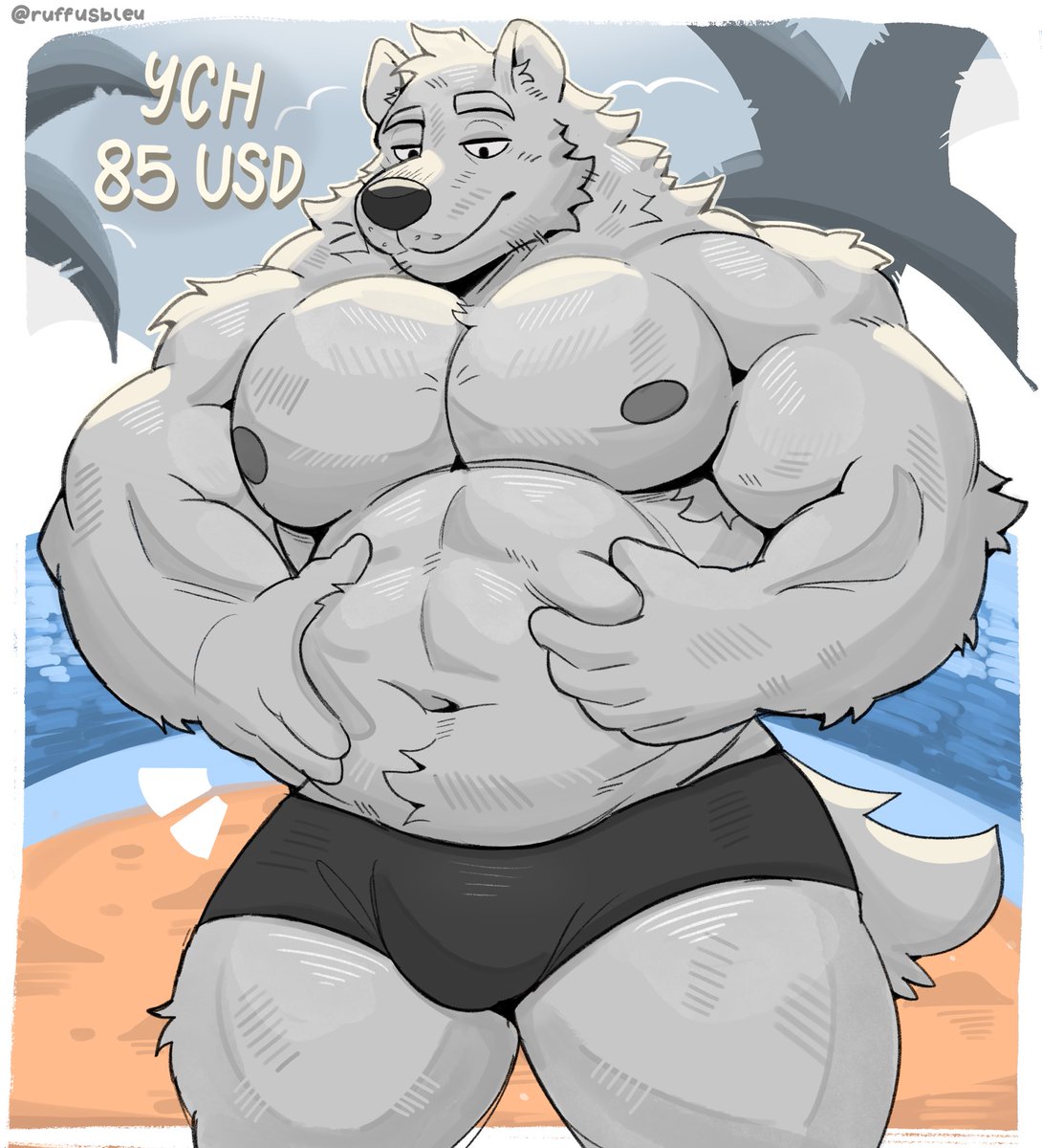 Hello! I am doing a new YCH this month for 85 USD (P4yPal)! Purely belly this time!

I will be opening a lot of slots for this! ^^

DM me here on Twitter or t.me/Ruffu on Telegram if you’re interested!