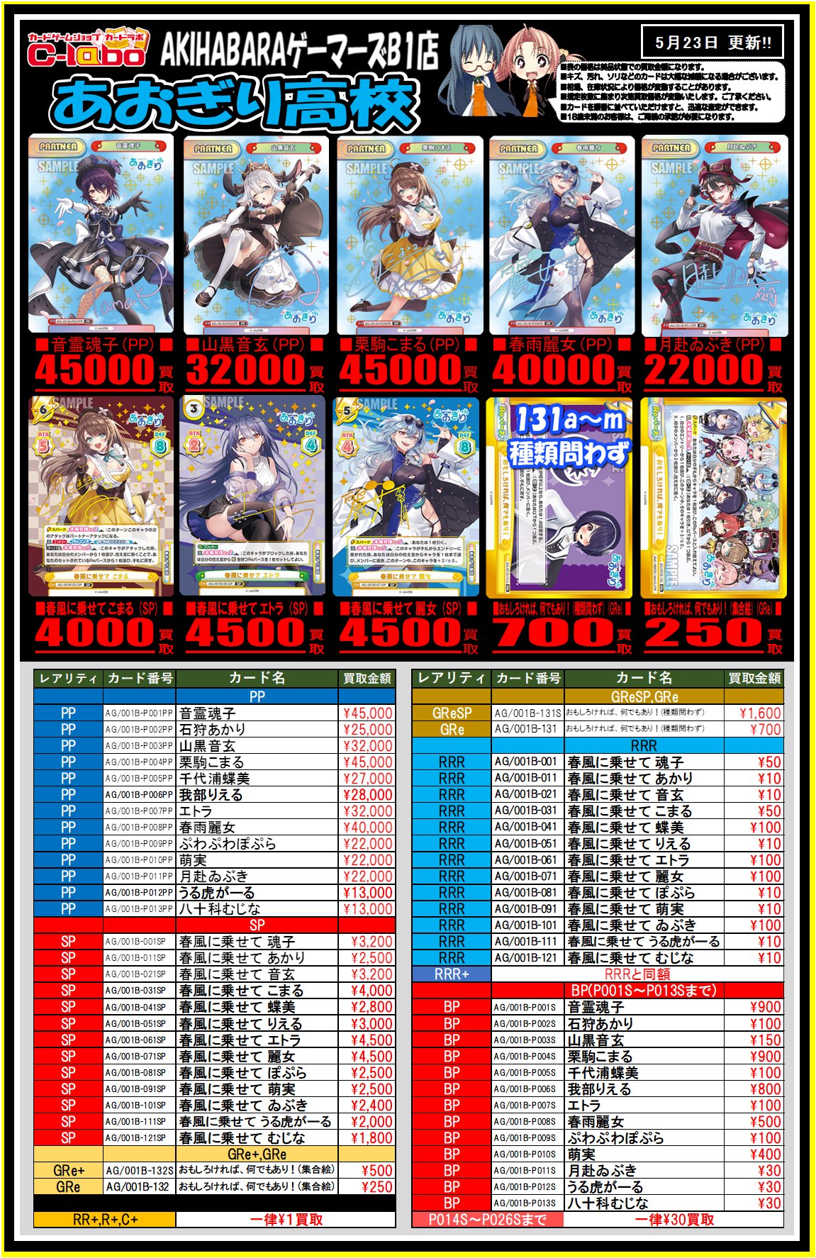 Reバース あおぎり高校 音霊魂子 PP Reバース あおぎり高校 春風に乗せて