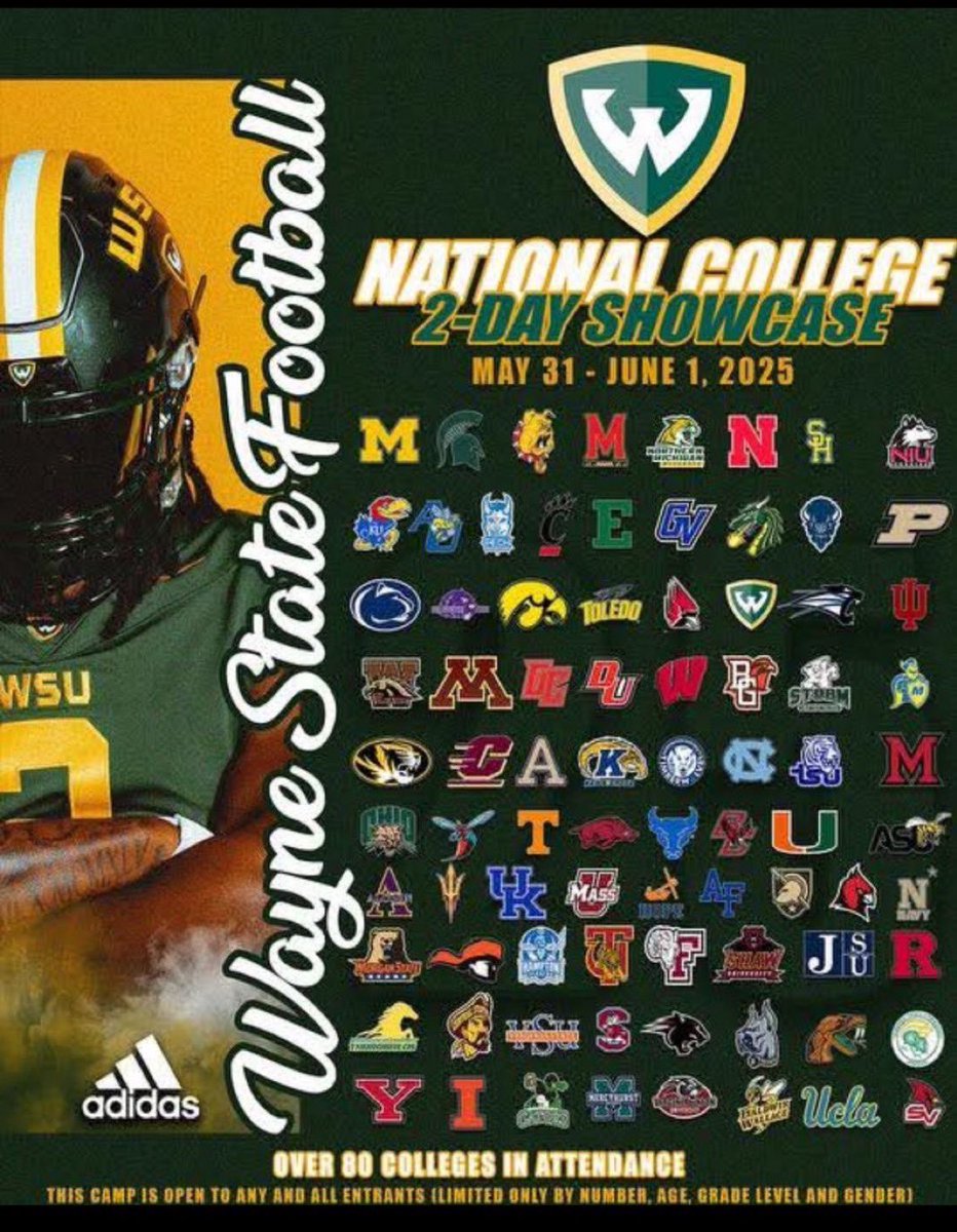 Daniel Desouza (@daniieldes) on Twitter photo First camp of the camp season. I will be at Wayne state’s mega camp next weekend. From May 31 - June 1st
<a href="/DePaulPrepFB/">DePaulPrepFB</a> <a href="/KylePetros1/">Coach Petros</a> <a href="/coachpass23/">Michael Passarella</a> <a href="/CoachBizz/">Nick Bizzieri</a> <a href="/CoachBorsch/">Grant Borsch</a> <a href="/EDGYTIM/">Timothy “EDGYTIM” OHalloran</a> <a href="/PrepRedzoneIL/">Prep Redzone Illinois</a> <a href="/LemmingReport/">Tom Lemming</a> <a href="/OLMafia/">OL MAFIA</a> First camp of the camp season. I will be at Wayne state’s mega camp next weekend. From May 31 - June 1st
<a href="/DePaulPrepFB/">DePaulPrepFB</a> <a href="/KylePetros1/">Coach Petros</a> <a href="/coachpass23/">Michael Passarella</a> <a href="/CoachBizz/">Nick Bizzieri</a> <a href="/CoachBorsch/">Grant Borsch</a> <a href="/EDGYTIM/">Timothy “EDGYTIM” OHalloran</a> <a href="/PrepRedzoneIL/">Prep Redzone Illinois</a> <a href="/LemmingReport/">Tom Lemming</a> <a href="/OLMafia/">OL MAFIA</a>