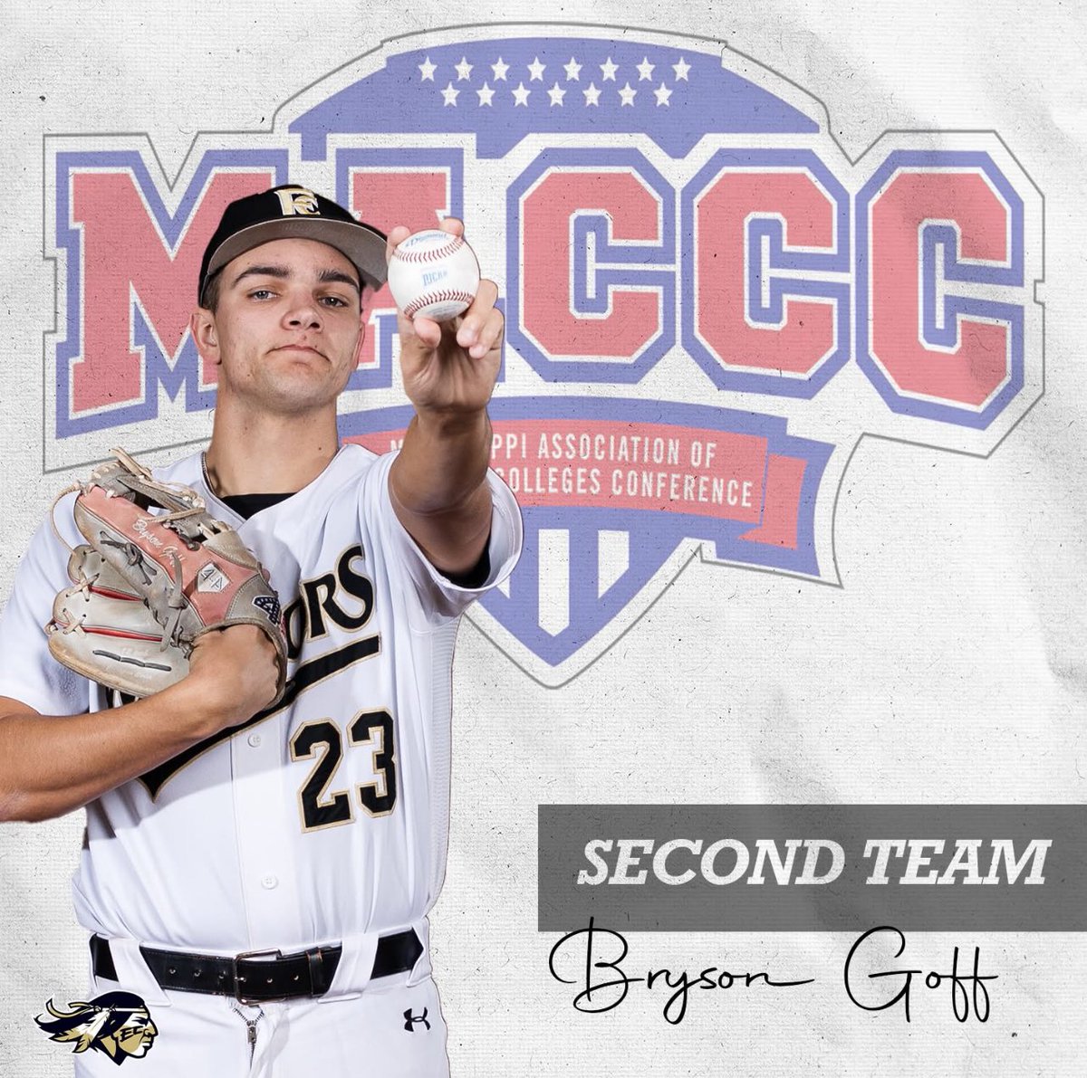 Lights Out…. Sophomore - Bryson Goff 

The Lefty posted a 9-1 record with 5 RANKED wins, also throwing 77.0 innings and tallying 68 strikeouts

Goff Earned Second Team - All MACCC! 

#EverythingCounts🍢