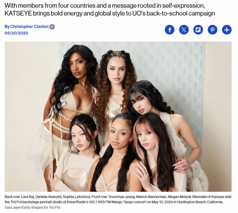 KATSEYE is Gen Z’s global girl group—and they know it. In Billboard, the six-member crew breaks down their rise, Urban Outfitters collab, and new era of unapologetic pop. With Ghanaian–Swiss/Italian member Manon Bannerman, “a very new experience, and we’re kind of painting it