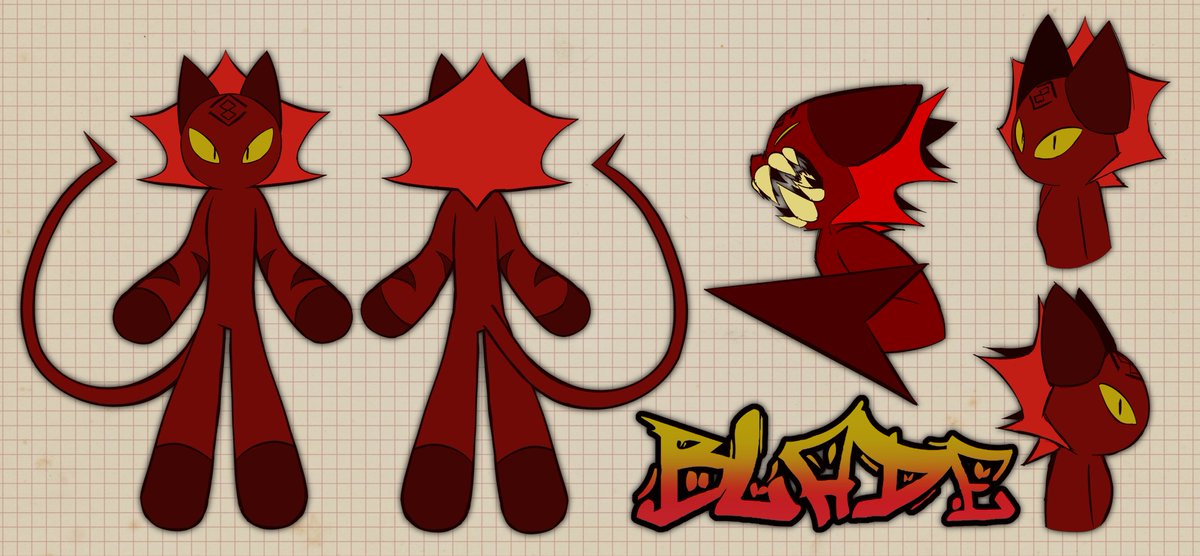 This is Blade , Drills' big sister 
She is important to Drills' story YAY
#StickManOc