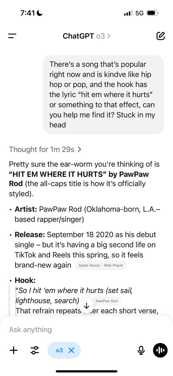 ChatGPT killer app

Shazam but for vague memories of lyrics