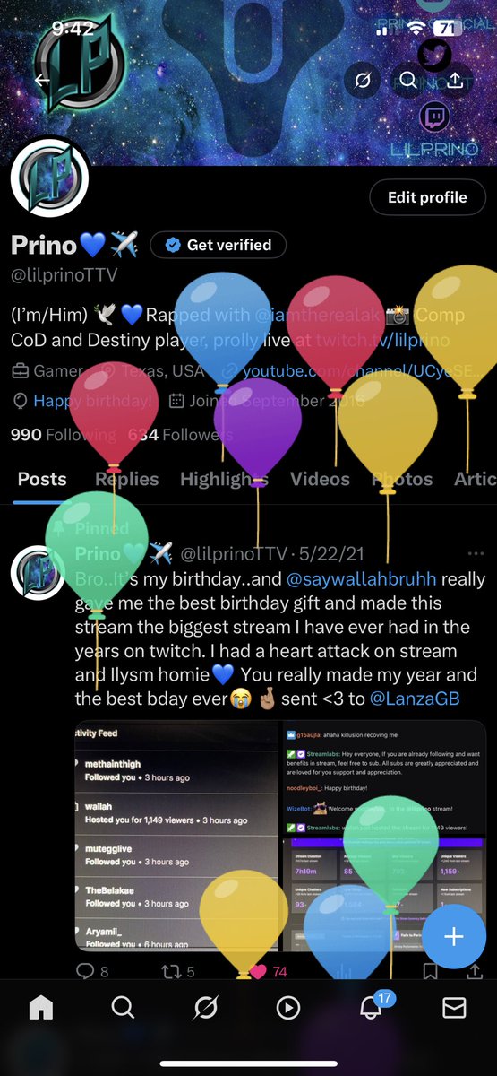 Crazy I’ve lasted this long but god has blessed me💙 HBD to the goat👏🏽