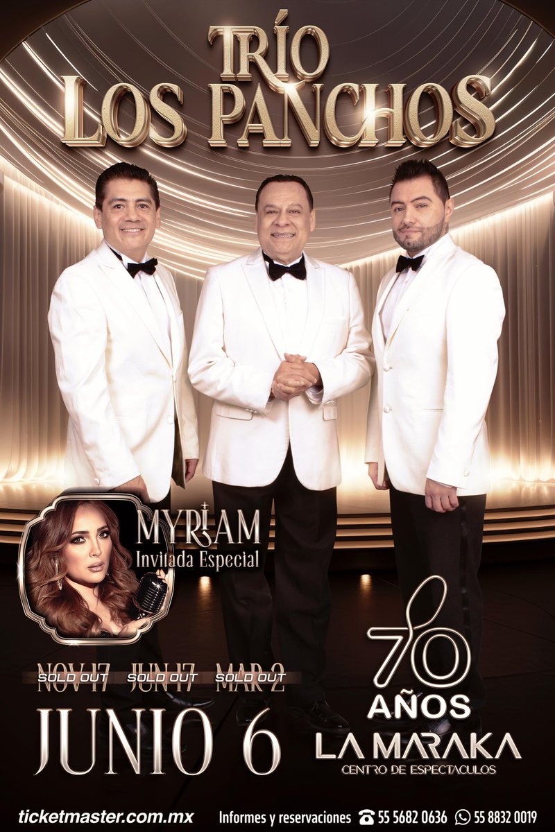 El próximo 6 de junio, estaré como invitada de <a href="/triolospanchos/">Trio Los Panchos</a> en <a href="/salonlamaraka/">salonlamaraka</a>
