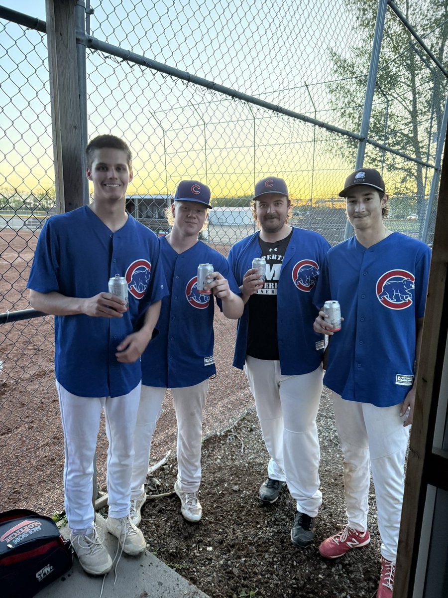 Season opener win beers! Cubbies rally for 8 in the 3rd and cap it off an 11-5 road win!
Psa: 7 broken bats in tonight’s game
POG: Winny Pooh with a complete game